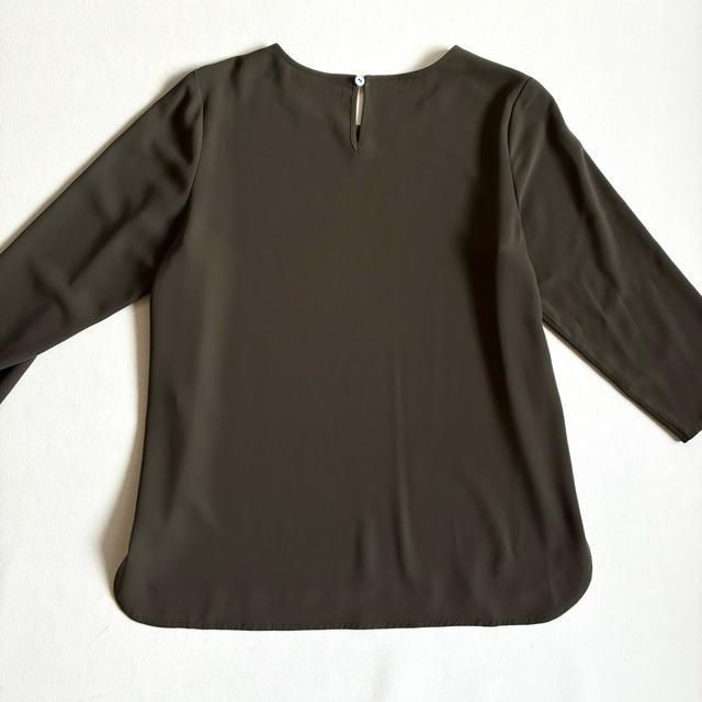 ◆上質◆キャラオクルス◆ストレッチ素材◆七分袖カットソー◆カーキ◆M◆レリアン < ブランド ◆上質◆キャラオクルス◆ストレッチ素材◆七分袖カットソー◆カーキ◆M◆レリアン < ブランドの