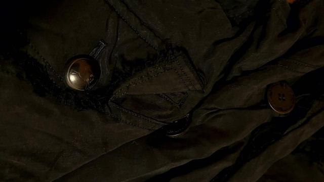 �V�iROEN���G�� LAYERED FRILL DRAPE MODS COAT S �� �u�����h�� 