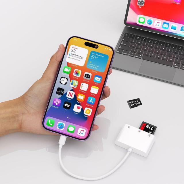 �y���V�i�zUSB�Ή� �^�C�vC SD�J�[�h���[�_�[�@iPhone�ȂǂɑΉ� �� PC�{��/���Ӌ@��� 