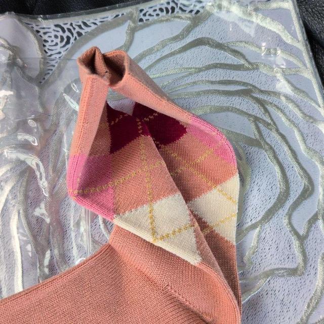 PINK HOUSE■ピンクハウス■靴下/ソックス●アーガイル●クマちゃん刺繍■ピンク■稀少品■レア品 < ブランド PINK HOUSE■ピンクハウス■靴下/ソックス●アーガイル●クマちゃん刺繍■ピンク■稀少品■レア品 < ブランドの