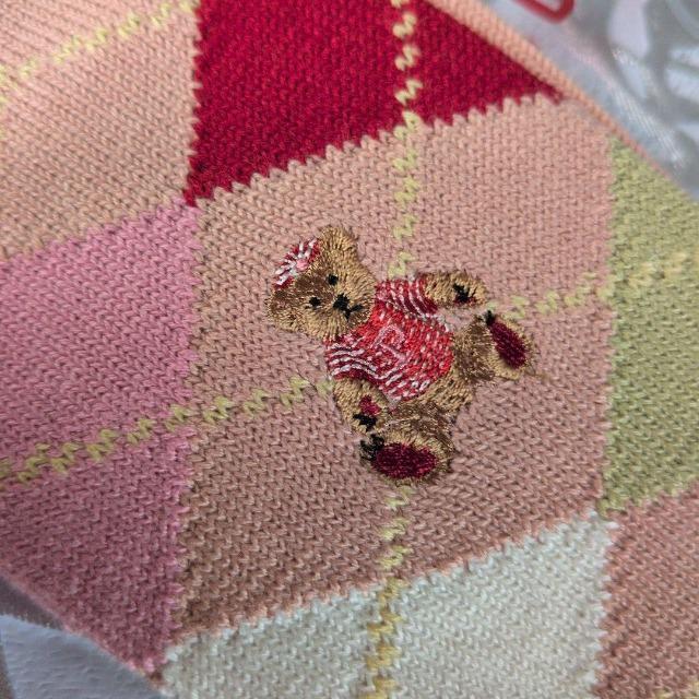 PINK HOUSE■ピンクハウス■靴下/ソックス●アーガイル●クマちゃん刺繍■ピンク■稀少品■レア品 < ブランド PINK HOUSE■ピンクハウス■靴下/ソックス●アーガイル●クマちゃん刺繍■ピンク■稀少品■レア品 < ブランドの