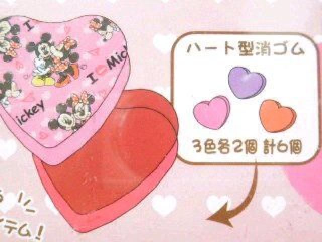 《New》ミッキー&ミニー★ハート缶ギフト文具(メモ&シール&消しゴム)<3個セット> < インテリア/ライフ 《New》ミッキー&ミニー★ハート缶ギフト文具(メモ&シール&消しゴム)<3個セット> < インテリア/ライフの