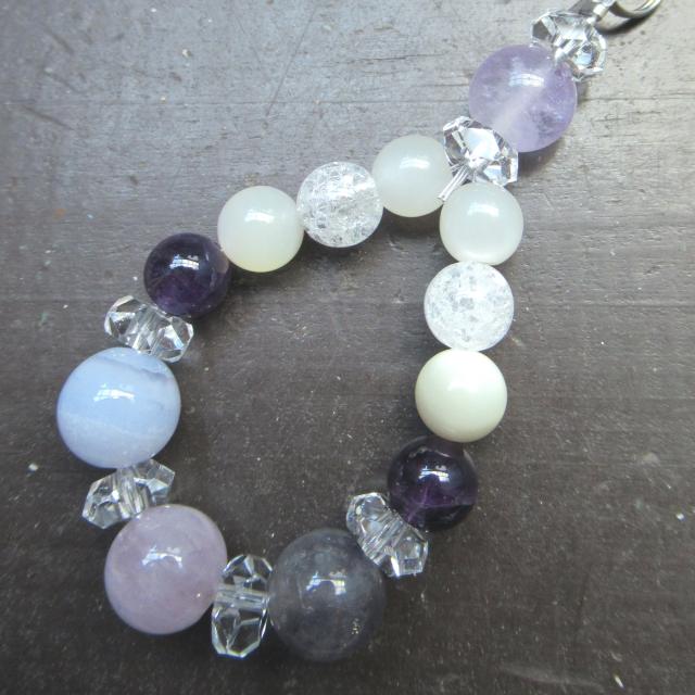 アイオライトxラベンダーアメジストxブルーレースストラップ < 家電/AV アイオライトxラベンダーアメジストxブルーレースストラップ < 家電/AVの