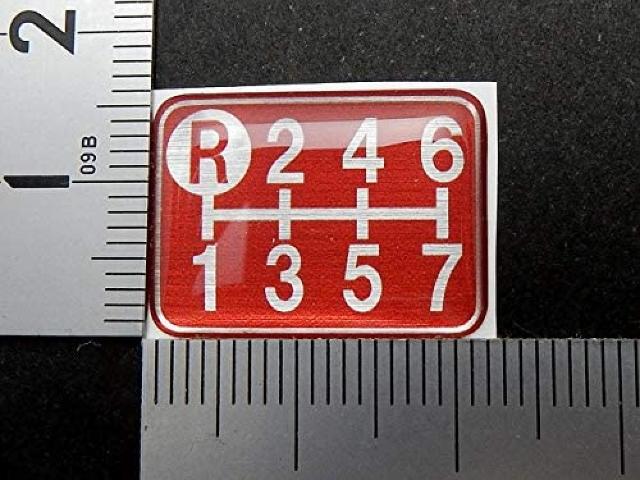 シフトパターン エンブレム レッド 7速MT車用 < 自動車/バイク シフトパターン エンブレム レッド 7速MT車用 < 自動車/バイク