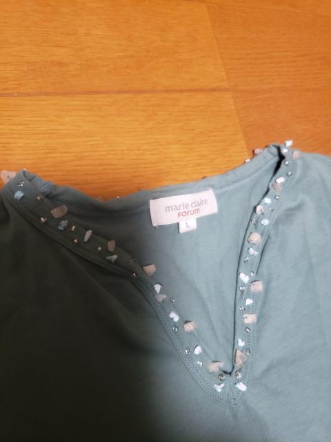 ☆美品☆marie claire マリ・クレール☆半袖カットソーTシャツ☆L < 女性ファッション  ☆美品☆marie claire マリ・クレール☆半袖カットソーTシャツ☆L < 女性ファッションの