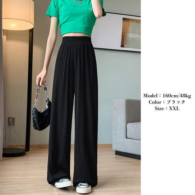 送料無料 新品 セミワイドパンツ プリーツパンツ 美脚 < 女性ファッション  送料無料 新品 セミワイドパンツ プリーツパンツ 美脚 < 女性ファッションの