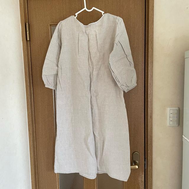 切手可 リネン ピンタック ワンピースサイズL < 女性ファッション  切手可 リネン ピンタック ワンピースサイズL < 女性ファッションの