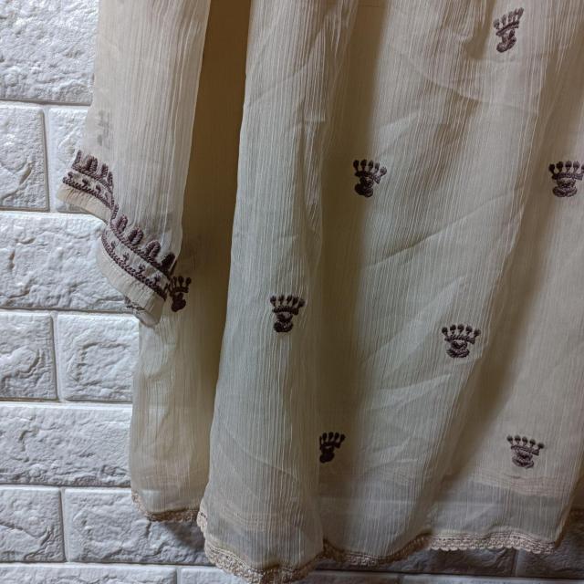 USED★スクエアネック刺繍シースルーチュニック < 女性ファッション  USED★スクエアネック刺繍シースルーチュニック < 女性ファッションの