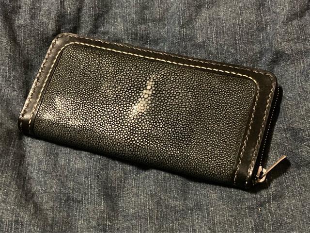 エイ革 スティングレイ ガルーシャ ヌメ革 ラウンドファスナー 財布 ウォレット レザー 本革 メンズ レディース < 男性ファッション  エイ革 スティングレイ ガルーシャ ヌメ革 ラウンドファスナー 財布 ウォレット レザー 本革 メンズ レディース  < 男性ファッションの
