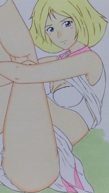 自作イラスト/機動戦士ガンダム/セイラ・マス/テニスウェア/アンスコ/下着 < アニメ/コミック/キャラクター 自作イラスト/機動戦士ガンダム/セイラ・マス/テニスウェア/アンスコ/下着 < アニメ/コミック/キャラクターの