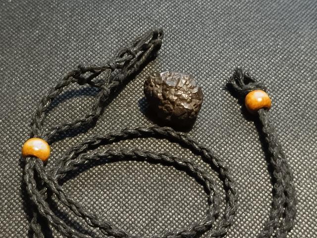 希少。「エジプトの星☆サードアイの活性化」1黒い編みネックレスプロフェシーストーン全部で2点のみ < 女性アクセサリー/時計 希少。「エジプトの星☆サードアイの活性化」1黒い編みネックレスプロフェシーストーン全部で2点のみ < 女性アクセサリー/時計の