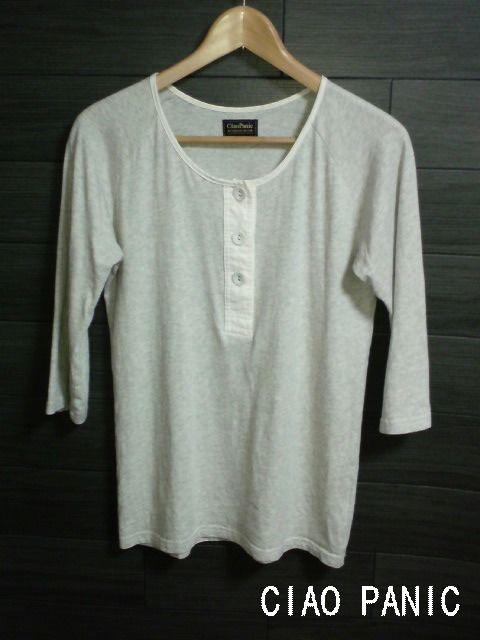 □CIAO PANIC/チャオパニック 7分袖デザイン Tシャツ/メンズ☆美品 < ブランド  □CIAO PANIC/チャオパニック 7分袖デザイン Tシャツ/メンズ☆美品  < ブランドの