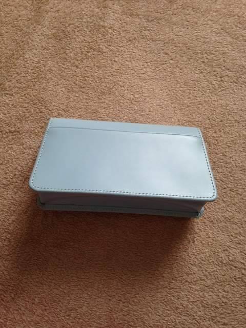 ロジエ◆ブルー レザー リボン ラインストーン メイクポーチ < 女性ファッション  ロジエ◆ブルー レザー リボン ラインストーン メイクポーチ < 女性ファッションの