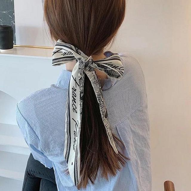 韓国ファッション●3weyリボンスカーフ【新品】シルク調スカーフ ヘアアクセサリー < 女性ファッション  韓国ファッション●3weyリボンスカーフ【新品】シルク調スカーフ ヘアアクセサリー < 女性ファッションの
