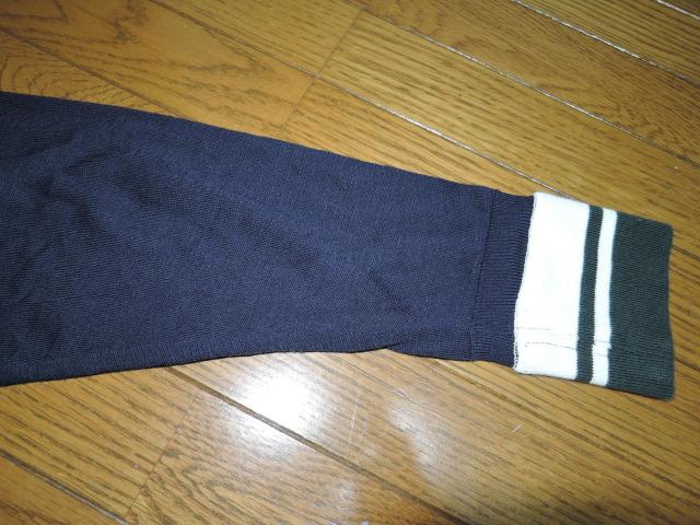 sacai サカイ × JOHN SMEDLEY ジョン スメドレー ニット切替 パーカー 1 紺緑 バイカラー 薄手 カットソー < ブランド  sacai サカイ × JOHN SMEDLEY ジョン スメドレー ニット切替 パーカー 1 紺緑 バイカラー 薄手 カットソー < ブランドの
