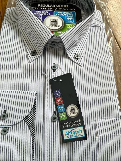 Lサイズ!高貴紳士的!高貴品格!高機能!多機能!ノーアイロン!ストレッチ!いつもサラサラ!長袖ボタンダウンワイシャツ!No.R < 男性ファッション  Lサイズ!高貴紳士的!高貴品格!高機能!多機能!ノーアイロン!ストレッチ!いつもサラサラ!長袖ボタンダウンワイシャツ!No.R < 男性ファッションの