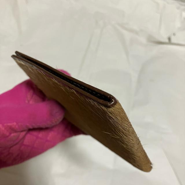 【ヴィンテージ】【ノーブランド扱い】毛 / レザー 二つ折り財布(小銭入れなし) < 男性ファッション 【ヴィンテージ】【ノーブランド扱い】毛 / レザー 二つ折り財布(小銭入れなし) < 男性ファッションの