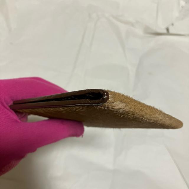 【ヴィンテージ】【ノーブランド扱い】毛 / レザー 二つ折り財布(小銭入れなし) < 男性ファッション 【ヴィンテージ】【ノーブランド扱い】毛 / レザー 二つ折り財布(小銭入れなし) < 男性ファッションの