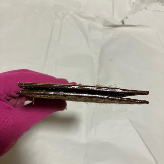 【ヴィンテージ】【ノーブランド扱い】毛 / レザー 二つ折り財布(小銭入れなし) < 男性ファッション 【ヴィンテージ】【ノーブランド扱い】毛 / レザー 二つ折り財布(小銭入れなし) < 男性ファッションの