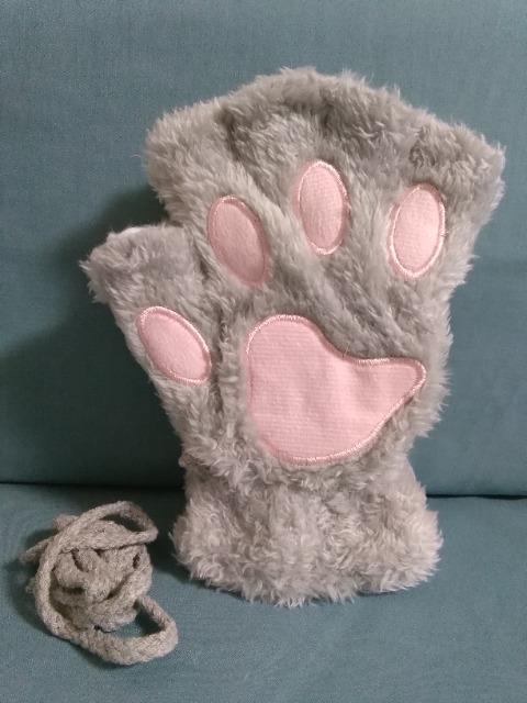 猫おてて手袋 グレー < キッズ/ベビー 猫おてて手袋 グレー < キッズ/ベビーの