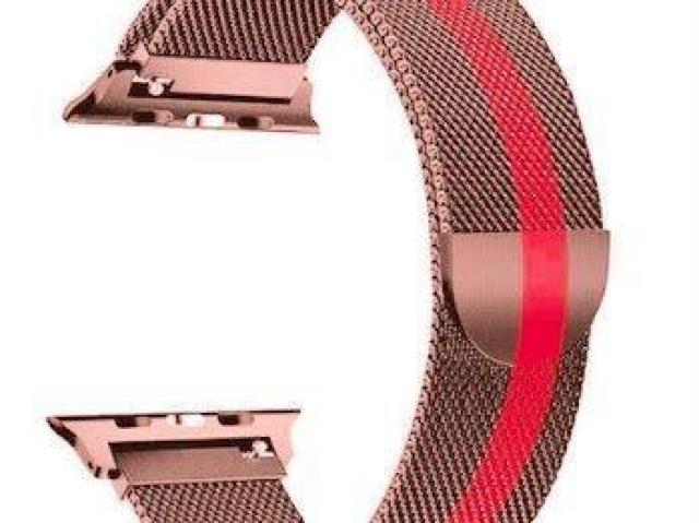 Apple Watch ( アップルウォッチ ) メタルストラップ バンド 38/40/41mm ピンクゴールド×レッド < 男性アクセサリー/時計 Apple Watch ( アップルウォッチ ) メタルストラップ バンド 38/40/41mm ピンクゴールド×レッド < 男性アクセサリー/時計の