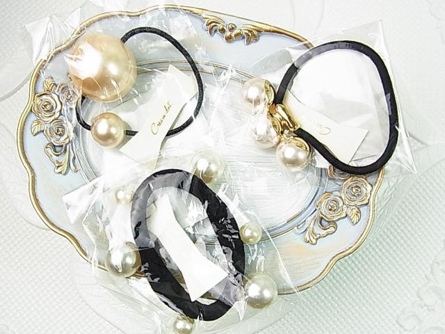 500�~�X�^�y�V�i�zCream dot. �N���[���h�b�g �p�[���� �w�A�S�� 3�_�܂Ƃ߂āi1�j �� �����A�N�Z�T���[/���v�� 