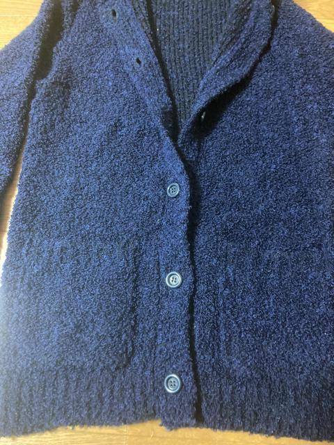 1446.プードルニットロングカーディガン☆紺/ネイビー☆サイズL程度 < 女性ファッション  1446.プードルニットロングカーディガン☆紺/ネイビー☆サイズL程度 < 女性ファッションの