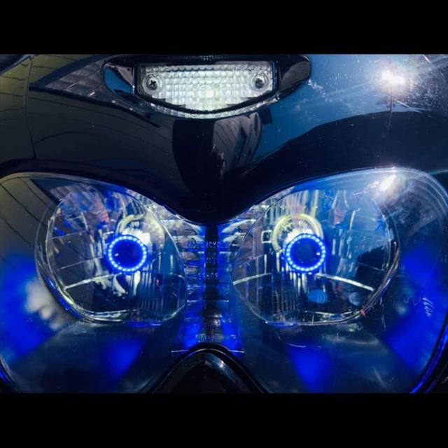 バイク用ライトバルブ バイク用LEDライト 青いリング状の光 H4/HS1 Hi/Lo 切替 1個入り < 自動車/バイク バイク用ライトバルブ バイク用LEDライト 青いリング状の光 H4/HS1 Hi/Lo 切替 1個入り < 自動車/バイク