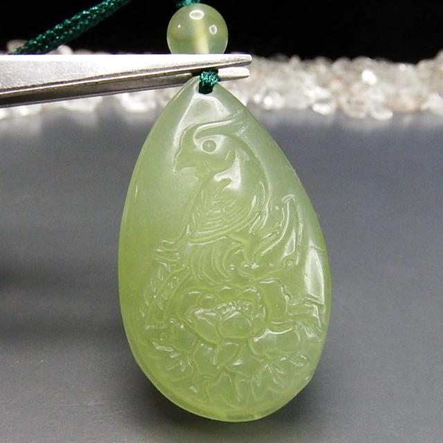 一点物鳳凰ネフライト軟玉ヒスイ天然石ペンダントネックレス809-059Za < 女性アクセサリー/時計  一点物鳳凰ネフライト軟玉ヒスイ天然石ペンダントネックレス809-059Za < 女性アクセサリー/時計の