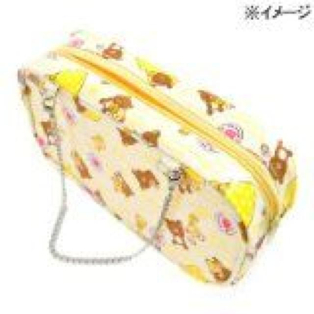 《New》リラックマ★チェーン付(取り外し可)ロング*スクエアポーチ<イエロー> < 女性ファッション  《New》リラックマ★チェーン付(取り外し可)ロング*スクエアポーチ<イエロー> < 女性ファッションの