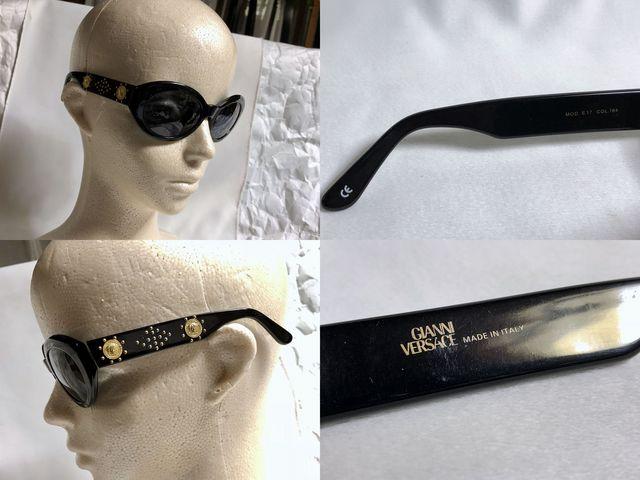 正規 VERSACEヴェルサーチ 2連メデューサロゴ×スタッズ装飾サングラス 黒×ゴールド クラシックアイウェア < ブランド 正規 VERSACEヴェルサーチ 2連メデューサロゴ×スタッズ装飾サングラス 黒×ゴールド クラシックアイウェア < ブランドの