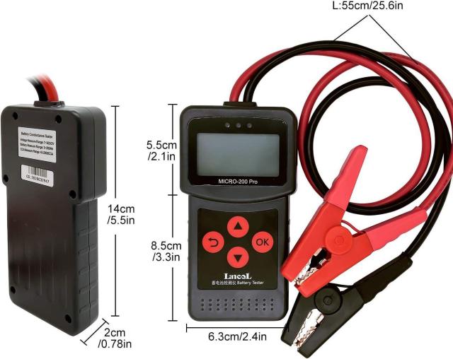 バッテリーテスター 12V 24V バッテリー診断機 6-30V 40-2000CCAバッテリーチェッカー < 自動車/バイク バッテリーテスター 12V 24V バッテリー診断機 6-30V 40-2000CCAバッテリーチェッカー < 自動車/バイク
