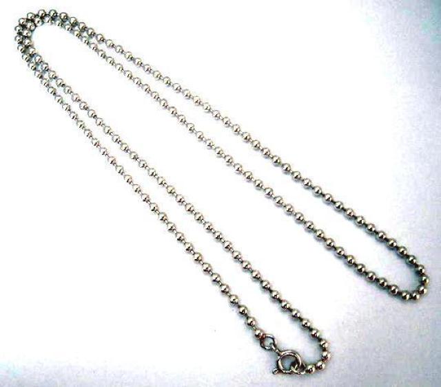 シルバー925 ボールチェーン50cm 幅2.5mm  2.5mm玉 新品 未使用 < 男性アクセサリー/時計  シルバー925 ボールチェーン50cm 幅2.5mm  2.5mm玉 新品 未使用  < 男性アクセサリー/時計の