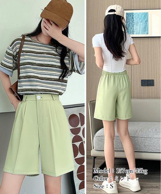 送料無料 新品 5分丈 タックショートパンツ レディース < 女性ファッション  送料無料 新品 5分丈 タックショートパンツ レディース < 女性ファッションの