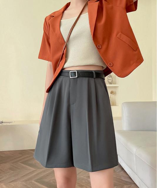 送料無料 新品 5分丈 タックショートパンツ レディース < 女性ファッション  送料無料 新品 5分丈 タックショートパンツ レディース < 女性ファッションの