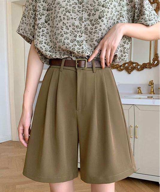 送料無料 新品 5分丈 タックショートパンツ レディース < 女性ファッション  送料無料 新品 5分丈 タックショートパンツ レディース < 女性ファッションの