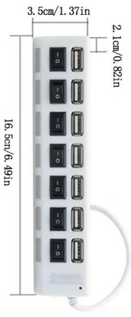 USB ハブ 7ポート スイッチ付き (色は黒です) < PC本体/周辺機器  USB ハブ 7ポート スイッチ付き (色は黒です)  < PC本体/周辺機器の