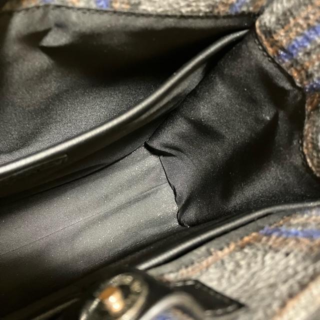 【Samantha Thavasa】 タータンチェック スクエアトート グレー 2way < ブランド 【Samantha Thavasa】 タータンチェック スクエアトート グレー 2way < ブランドの