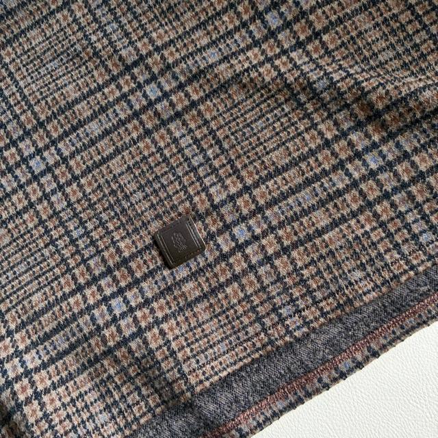 ◆美品◆モラビト◆チェックポンチョ◆アームカバー付き◆ブラウン◆ウール系◆フリー < 女性ファッション ◆美品◆モラビト◆チェックポンチョ◆アームカバー付き◆ブラウン◆ウール系◆フリー < 女性ファッションの