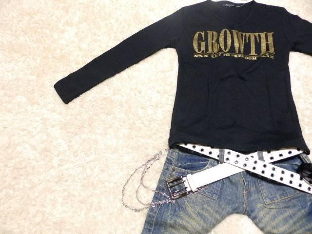 悪羅悪羅.オラオラ.お兄♪VネックプリントロンT ブラック×ゴールド L < 男性ファッション 悪羅悪羅.オラオラ.お兄♪VネックプリントロンT ブラック×ゴールド L < 男性ファッションの