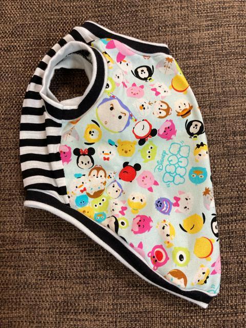 M★ハンドメイド ツムツム シャツ ミッキー 水色 ディズニー 黒 ボーダー 犬服★ < ペット/手芸/園芸  M★ハンドメイド ツムツム シャツ ミッキー 水色 ディズニー 黒 ボーダー 犬服★ < ペット/手芸/園芸の