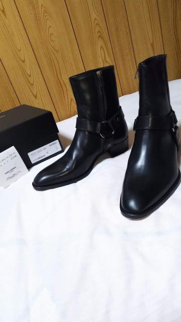 正規未 サンローランパリ ワイアット ハーネスリングヒールブーツ 黒 40 25.5~26.5 YSL メンズ 付属品 保証書有 < ブランド  正規未 サンローランパリ ワイアット ハーネスリングヒールブーツ 黒 40 25.5~26.5 YSL メンズ 付属品 保証書有 < ブランドの