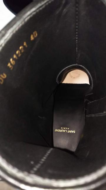 正規未 サンローランパリ ワイアット ハーネスリングヒールブーツ 黒 40 25.5~26.5 YSL メンズ 付属品 保証書有 < ブランド  正規未 サンローランパリ ワイアット ハーネスリングヒールブーツ 黒 40 25.5~26.5 YSL メンズ 付属品 保証書有 < ブランドの
