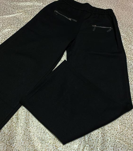 トレーナーパンツ ファスナー付きポケット ワイドパンツ ブラック 大きいサイズ < 女性ファッション トレーナーパンツ ファスナー付きポケット ワイドパンツ ブラック 大きいサイズ < 女性ファッションの