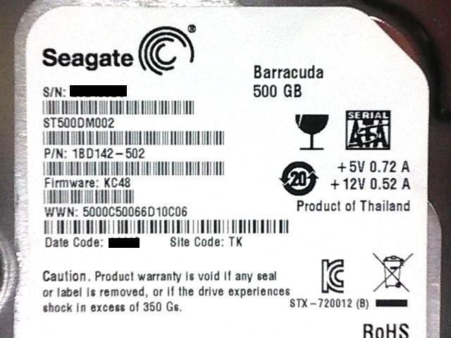 ★HDD SEAGATE ST500DM002 500GB SATA < PC本体/周辺機器  ★HDD SEAGATE ST500DM002 500GB SATA < PC本体/周辺機器の
