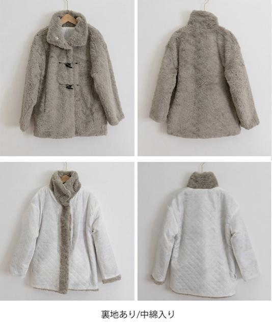 送料無料 新品 ボアジャケット トグルボタンボアコート冬 < 女性ファッション  送料無料 新品 ボアジャケット トグルボタンボアコート冬 < 女性ファッションの