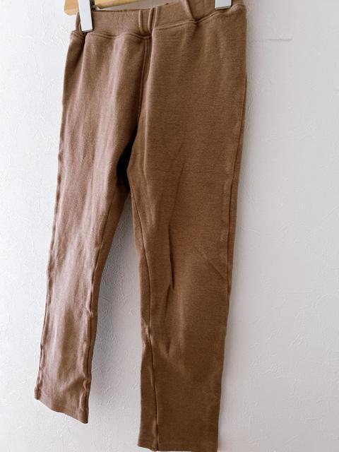 【mou jon jon 】日本製 リブパンツ 120cm ブラウン < キッズ/ベビー 【mou jon jon 】日本製 リブパンツ 120cm ブラウン < キッズ/ベビーの