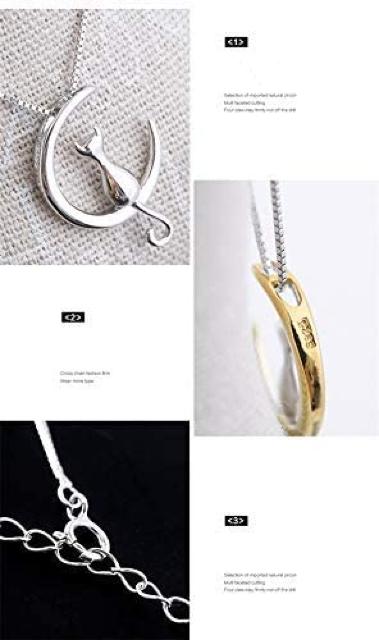 爆ヤス390円猫好き★超人気 銀メッキネックレス 月 可愛い猫 ゴールド < 女性アクセサリー/時計  爆ヤス390円猫好き★超人気 銀メッキネックレス 月 可愛い猫 ゴールド < 女性アクセサリー/時計の