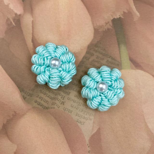 ハンドメイド♪レース編み ぷっくりお花モチーフ2個セット < 女性ファッション  ハンドメイド♪レース編み ぷっくりお花モチーフ2個セット  < 女性ファッションの