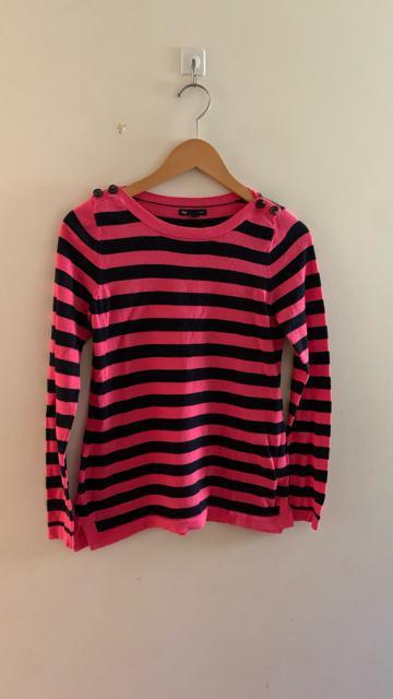 GAP ギャップ ボートネック ボーダー 長袖ニット 長袖セーター ピンク×ブラック XXS < ブランド  GAP ギャップ ボートネック ボーダー 長袖ニット 長袖セーター ピンク×ブラック XXS  < ブランドの